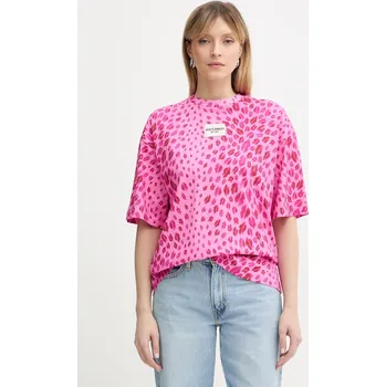 Pánské tričko Bavlněné tričko Just Cavalli 80PAHE05.CJ110 růžová 30A, vel. XS