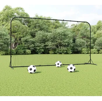 Fotbalová branka Fotbalový rebounder černý 366 x 90 x 183 cm HDPE - 8720845720148