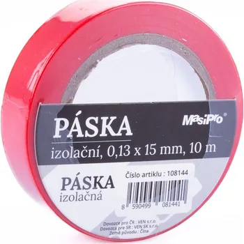 Izolační páska Páska elektro izolační PVC červená