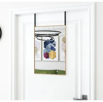 Zrcadlo Zrcadlo na dveře zlaté 40 x 60 cm sklo a hliník - 8720286344965