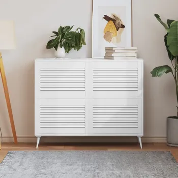 Interiérové dveře Lamelové dveře 4 ks masivní borové dřevo bílé 39,5 x 59,4 cm - 8720286637845