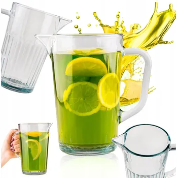 Džbán SuperButelki Rýhovaný džbán s uchem na vodu 1 L 1 l