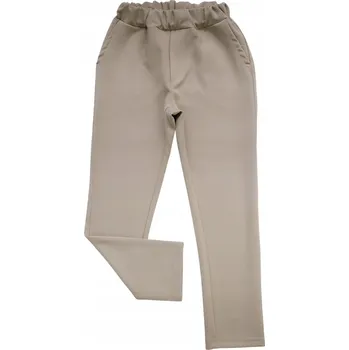 Chlapecké kalhoty Elegantní chlapecké kalhoty společenské, na gumu, béžové GAMET 164