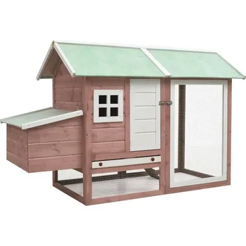 Klec pro kuřata moka 170 x 81 x 110 cm masivní borovice a jedle - 8719883737850