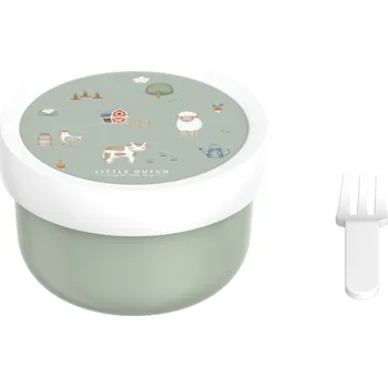 Svačinový box Box na ovoce s vidličkou Farma