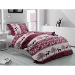 Povlečení mikroplyš Vánoční Sob vínový