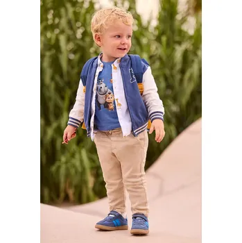 Kojenecké kalhoty s příměsí lnu Mayoral 1523.3C.Baby.PPY2 béžová 12X, vel. 98