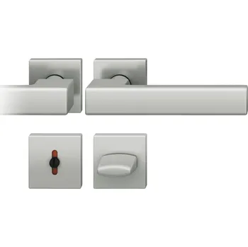 Dveřní kování Kování FSB 12 1183 ASL Eloxovaný hliník, klika / klika, WC uzamykání, čtyřhran 6 mm