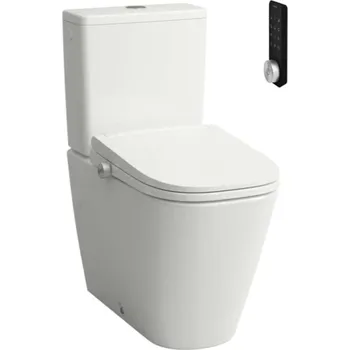 Bidet Laufen Cleanet Meda - Stojící elektronický bidet s keramikou, vario odpad, Rimless, SoftClose, bílá H606110000S002