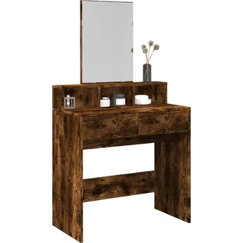 Toaletní stolek Toaletní stolek se zrcadlem kouřový dub 80 x 41 x 144,5 cm - 8721102815973