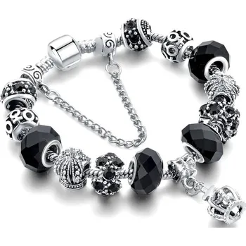 Náramek J&W Dámský náramek Transap černo-stříbrná Univerzální