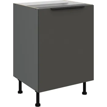 Kuchyňská skříňka Dolní jednodveřová skříňka LUNARA - šířka 60 cm, grafit / antracit