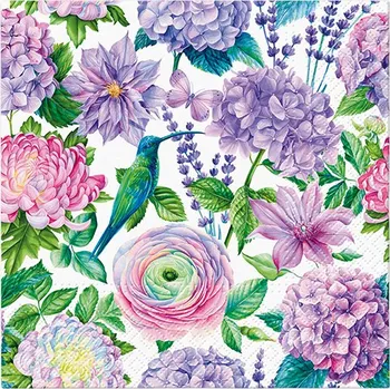 Papírový kapesník Paw Ubrousky PAW Dekor L (20ks) Purple Delight 615791