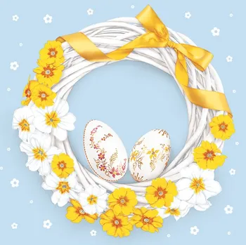Papírový kapesník Pol-Mak Ubrousky DAISY L (20ks) Easter Wreath 615799