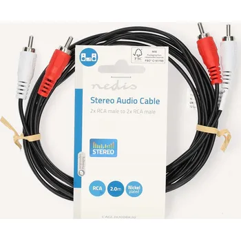 Audio kabel Nedis CAGL24200BK20 Stereo 2X RCA - 2X RCA 2 m