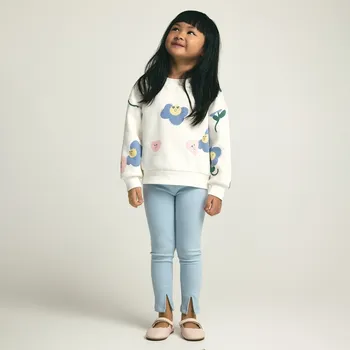 Dívčí kalhoty Reserved - Legíny s rozparky - bleděmodrá - 814HN-05X - 814HN-05X-86