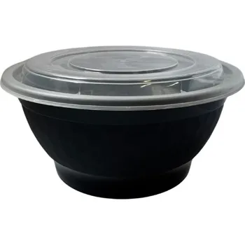 Jednorázové nádobí VIBAL Miska Plastová PP 1250ml s víčkem O180mm 50ks x 3bal