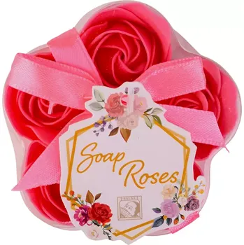 Mýdlo Accentra Mýdlové růže v krabičce 5 ks Růžová sada
