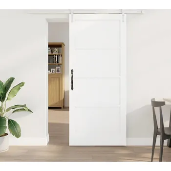 Interiérové dveře vidaXL Posuvné dveře ORKDAL Bílá 86 x 198,5 cm Masivní borové dřevo [3333707]