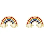 Zlaté dětské náušnice ve tvaru duhy Marigold