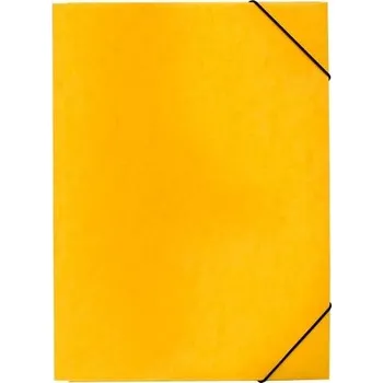 Složka s gumou A4 Prešpán, 3klopá, žlutá