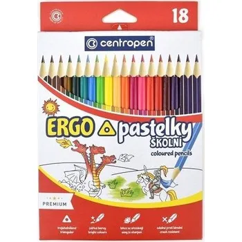 Kresba Pastelky trojhranné Centropen 9521, 18 ks
