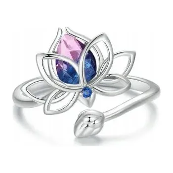 Prsten Prstýnek ze stříbra, květ lotosu, lotos, pták, 18,5 mm, vel 18