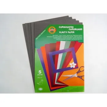 Krepový papír KOH-I-NOOR Vlnitý papír – šedý