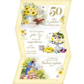 ARGUS 15-5005c50 Přání pro ženu k 50. narozeninám