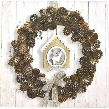 Papírový ubrousek Ubrousek Šiškový věnec, 1 ks