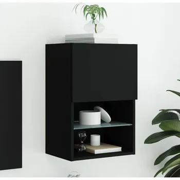 Televizní stolek TV skříňka s LED osvětlením černá 40,5 x 30 x 60 cm - 8721012256156