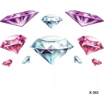 Odstranitelné tetování Dočasné tetování TATTOO 3D 10,5×6 DIAMANTY BARVA