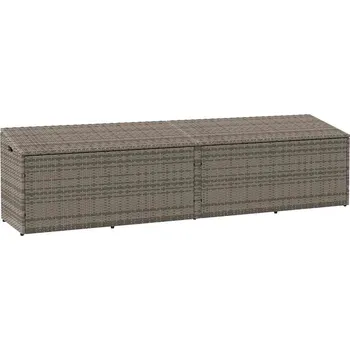 Zahradní úložný box Zahradní úložný box šedý 220x50x58 cm polyratan - 8721158667090