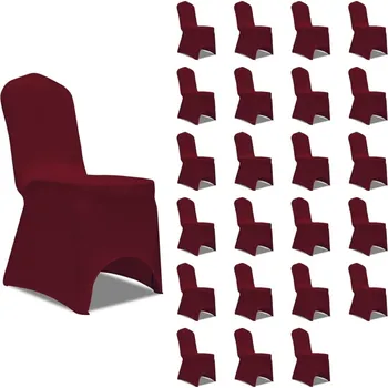 Potah na židli Potahy na židle napínací vínové 24 ks - 8719883877204