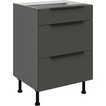 Kuchyňská skříňka Šuplíková skříňka LUNARA - šířka 60 cm, grafit / antracit