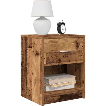 Noční stolek Noční stolek se zásuvkou old wood 40 x 34 x 50 cm - 8721158576606