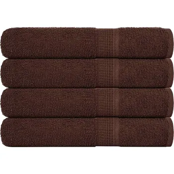 Utěrka Ručníky 4 ks hnědé 100x200 cm 360 g/m² 100% bavlna - 8721012144125