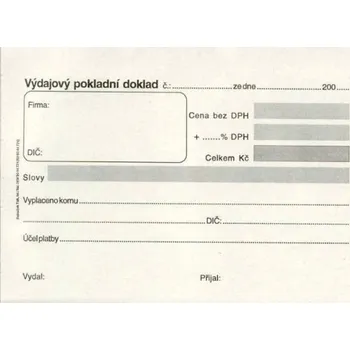 Doklad výdajový pokladní A6, 50l /ET040/