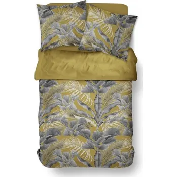 Povlečení POVLEČENÍ BAVLNĚNÉ 220 X 240 CM S KNOFLÍKY, ROSTLINNÝ VZOR, 100% BAVLNA