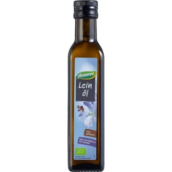 Rostlinný olej Dennree Olej lněný za studena lisovaný BIO 250 ml