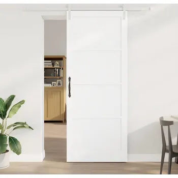 Interiérové dveře vidaXL Posuvné dveře Bílá 93 x 232 cm Masivní borové dřevo [3333267]