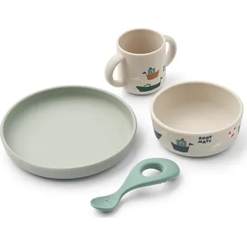 Sada nádobí Sada nádobí pro děti Liewood Vivi Printed Tableware Set LW15135.PPY2 béžová 08X, vel. ONE SIZE