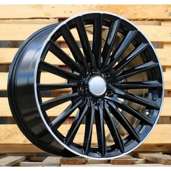 Disk Alu kola Racing Line B5909, 19x8 5x112 ET35, černá + leštěný límec