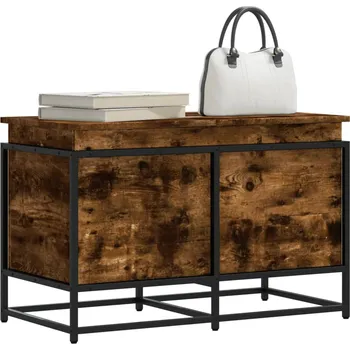 Úložný box Úložný box s víkem kouřový dub 80x40x51,5 cm kompozitní dřevo - 8721102838606