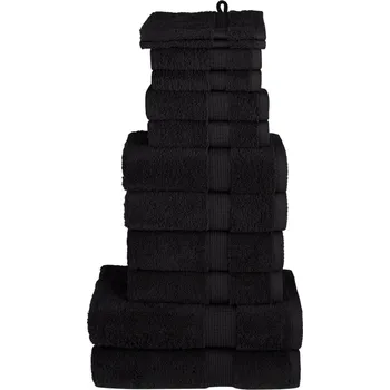 Utěrka 12dílná sada ručníků Premium SOLUND černá 600 g/m² - 8721012152236