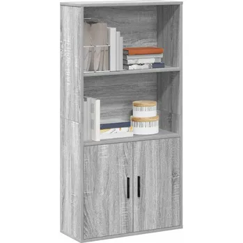 Knihovna Knihovna šedá sonoma 60x24x120 cm kompozitní dřevo - 8721158665362