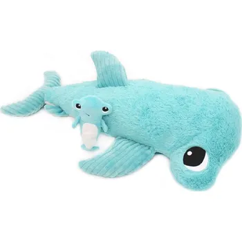 plyšák PTIPOTOS Plyšový kladivoun Clou modrý - máma s miminkem