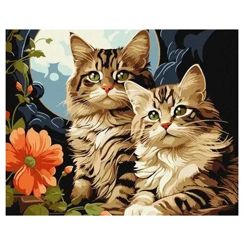 Set školních potřeb Malowanie po numerach - Magiczne kocięta 40x50cm