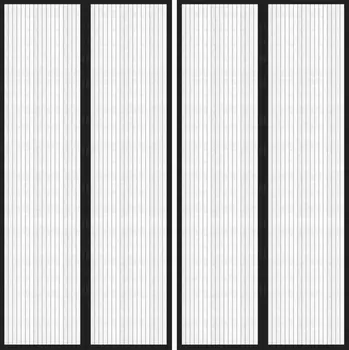 Síť proti hmyzu Závěsy do dveří proti hmyzu 2 ks s magnety černé 220 x 100 cm - 8720286154052