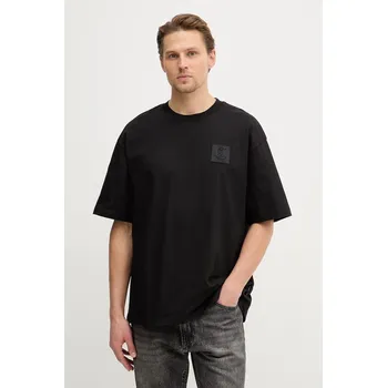 Pánské tričko Bavlněné tričko Just Cavalli 80OAHT05.CJ518 černá 99X, vel. XL